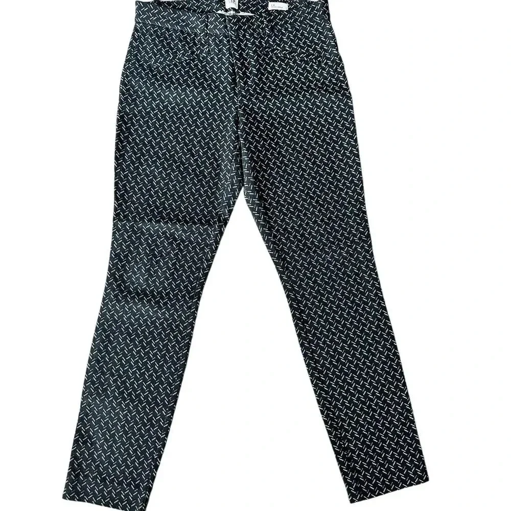 GAP Skinny Ankle Career Pants in‎ Black Dot Print